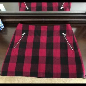 GAP Buffalo Plaid Wool Skirt
